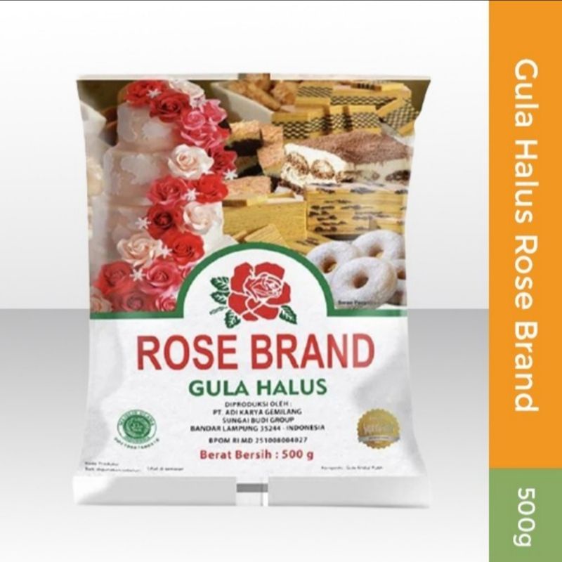 

Gula Halus Rose Brand 500 gr Bubuk Lembut 500gr Halal