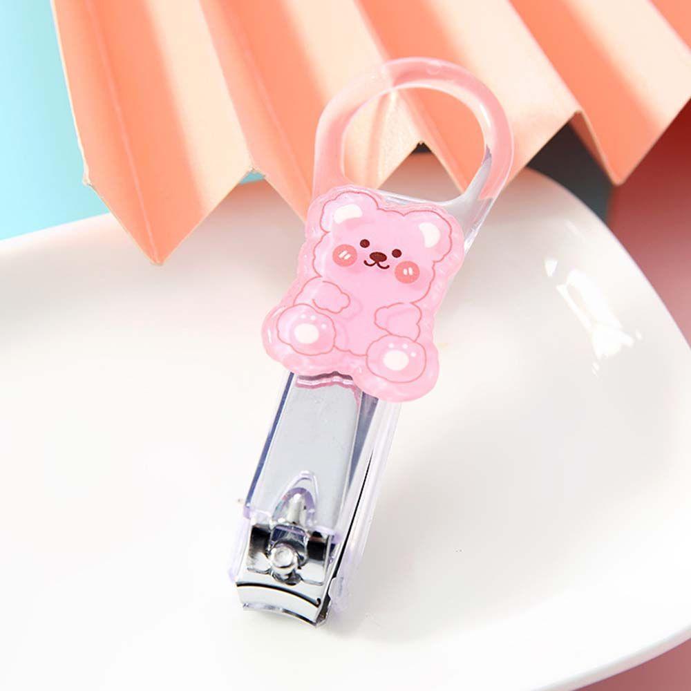 Agustina Kartun Gunting Kuku Lucu Penutup Transparan Pedicure Trimmer Manicure Tool Stainless Steel Cutting|Pemotong Kuku Kecil