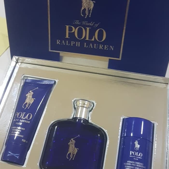 Original Parfum Ralph Lauren Polo Blue Gift Set isi 3pcs