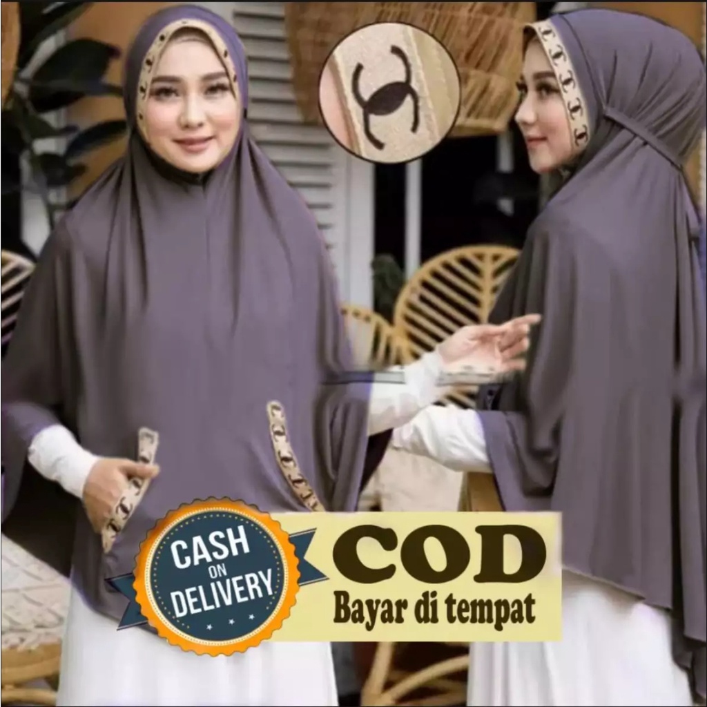 Jilbab Instant Dewasa Bergo Saku List Jumbo Bahan Jersey Terbaru Termurah / Alody's Collection