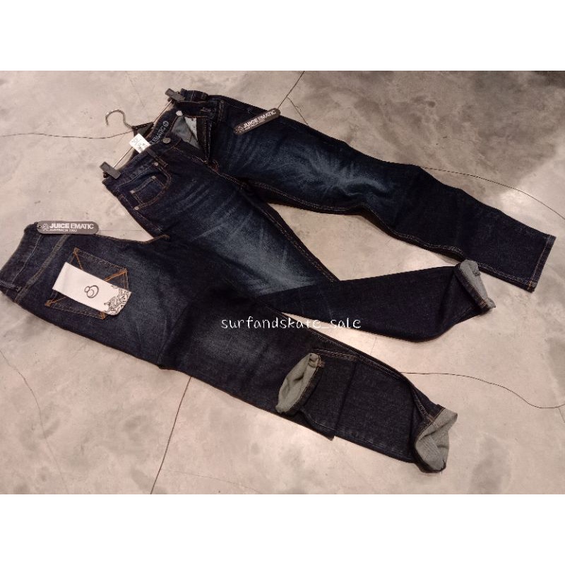 Celana Panjang Jeans Juice Ematic Original New Arival Xmpnd Hard Denim Navy