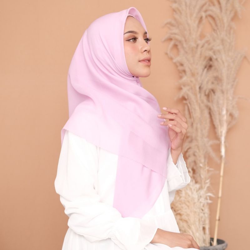hijab segi 4 bella laser/hijab instan polycottoon lasercut/Khimar instan/jilbab instan/110x110cm-7