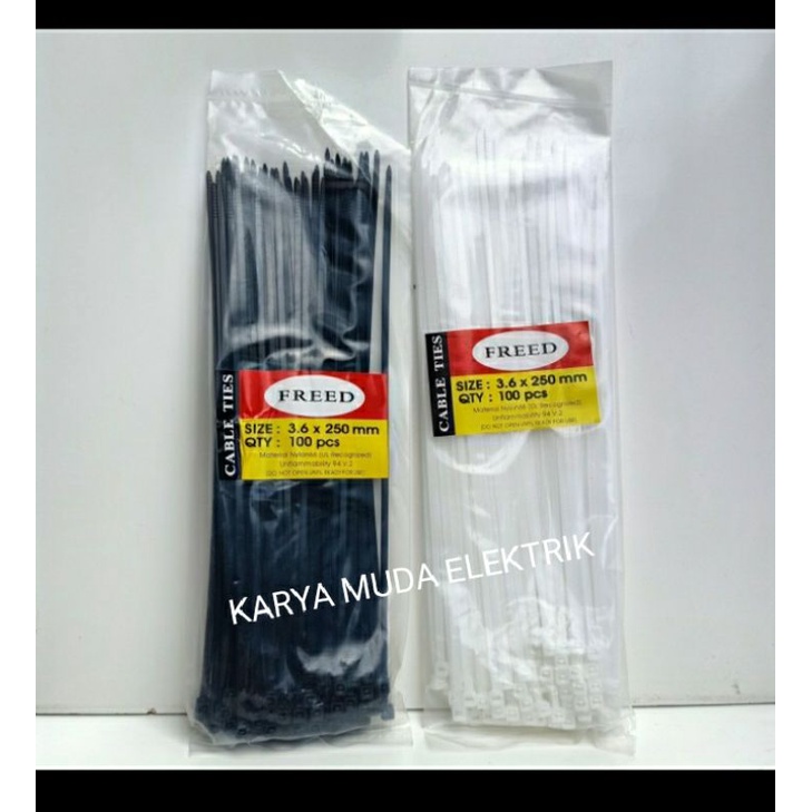 

kabel ties 25cm isi 100pcs/tali ties 3.6x250mm isi 100pcs