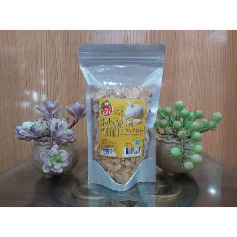 

Indahjaya_mart oleh-oleh Khas Palu Bawang Putih Goreng 150gr Hj. Mbok Sri