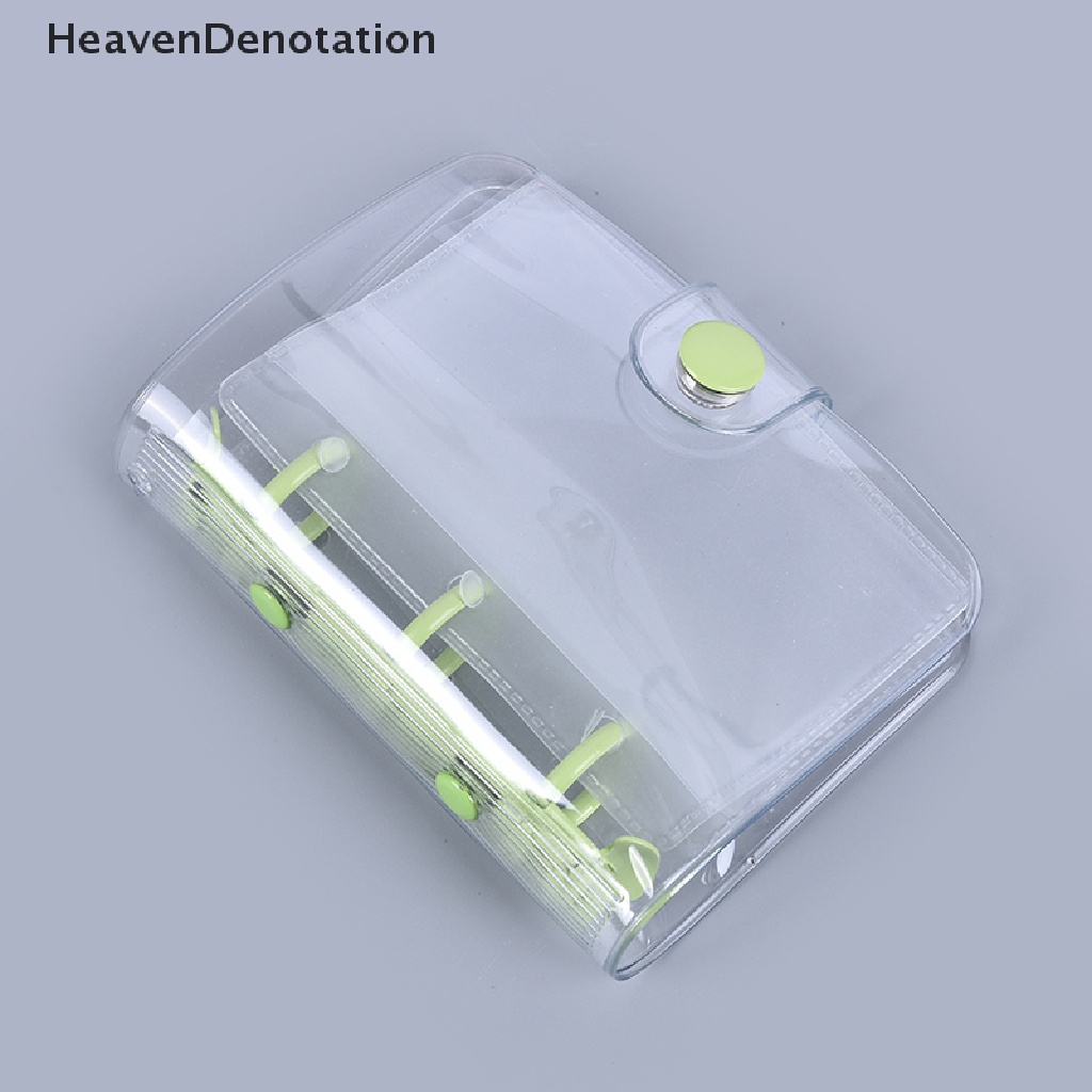 [HeavenDenotation] New Creative Cute Transparent 3 ring Mini PVC Loose-leaf Hand Book Student