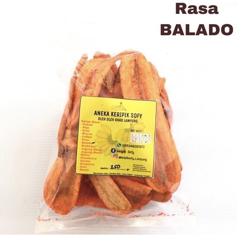 

keripik pisang rasa BALADO 250gr