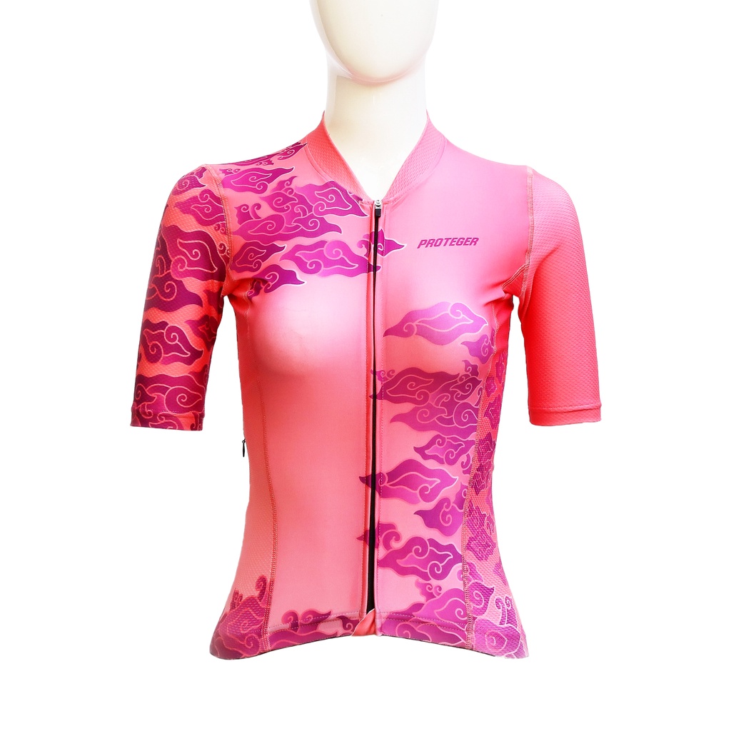 Proteger Women Jersey sepeda road bike Batik Patern