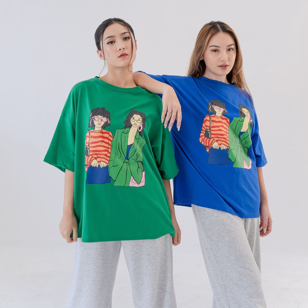 AIJO - Oversize Character- Kaos Wanita