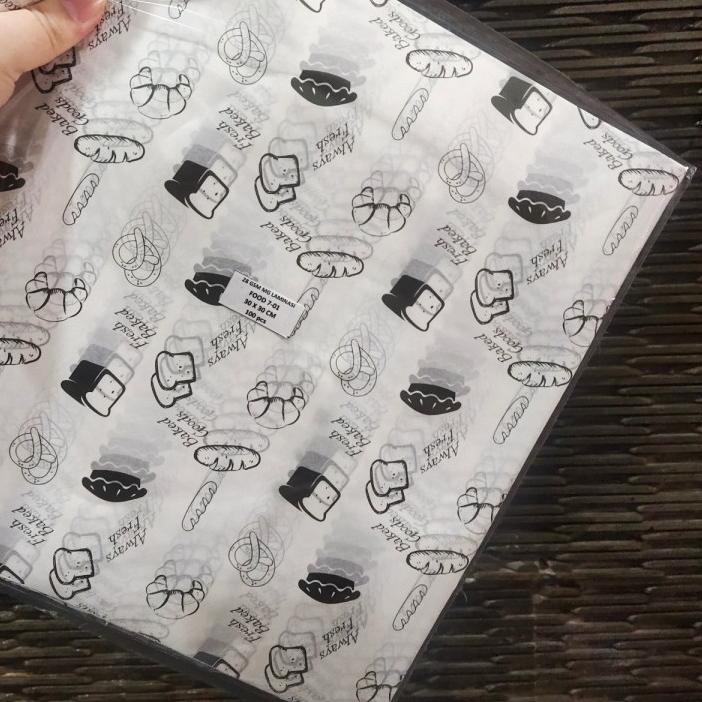 

✦ Kertas Nasi Motif Printing 30x30 cm - Anti Lengket isi 100 pcs ♟