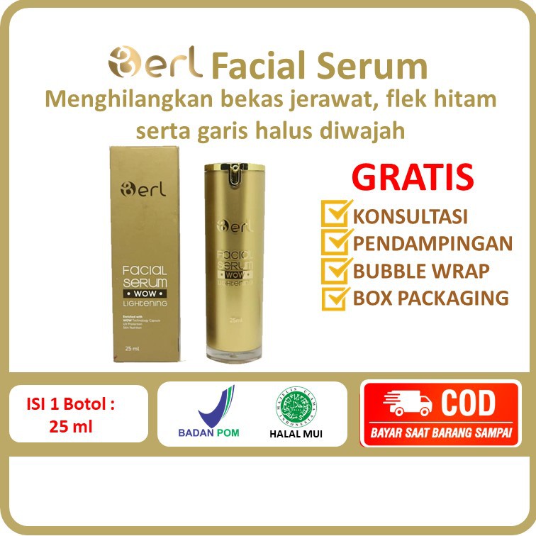Lightening Facial Serum Wow B Be Erl Berl Penghilang Flek Hitam Bopeng Bekas Jerawat Wajah Bpom