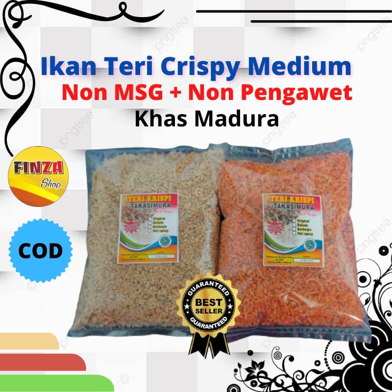 

ikan Teri crispy krispi madura original/balado/barbeque/hot spicy/pedas/jagung bakar | ikan teri nasi | makanan ringan sehat siap saji