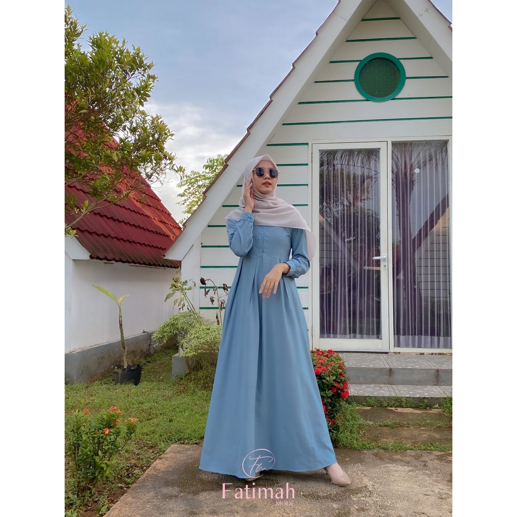 Awaliya dress gamis muslim ori by fatimahmode Tiffany blue
