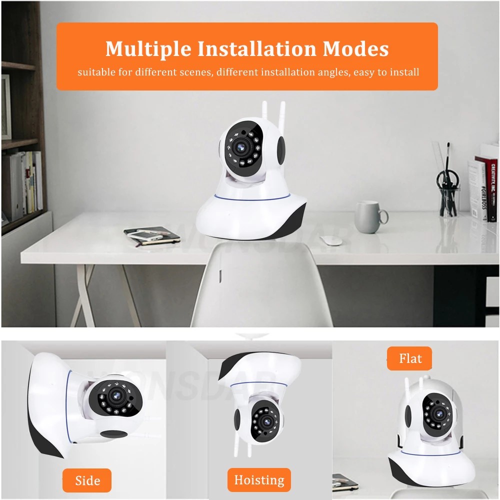 IP Camera 1080P Yoosee Cam CCTV 3 Antena Wireless Kamera rumah Antenna Wifi