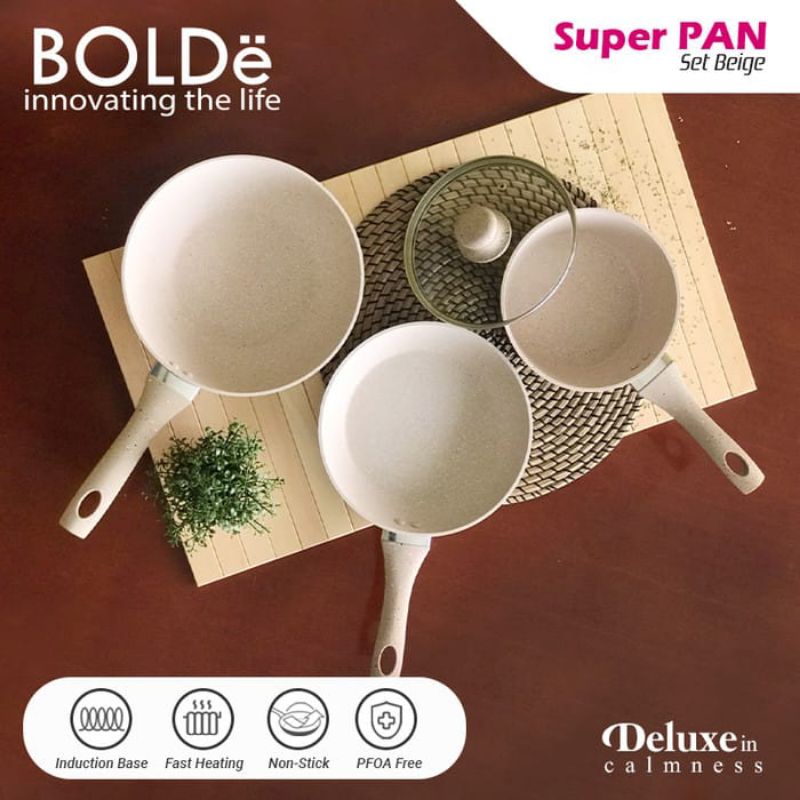 Super PAN original BOLDe ( 3 pcs Panci Keramik berkualitas Tinggi)