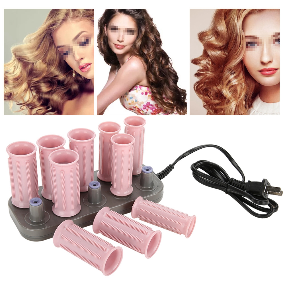 10pcs Professional Electric Heated Roller Curling Roll Hair Tube