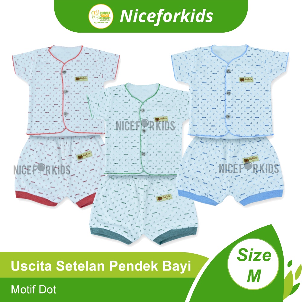 Setelan Baju Bayi Pendek Uscita / Baju Tidur Bayi