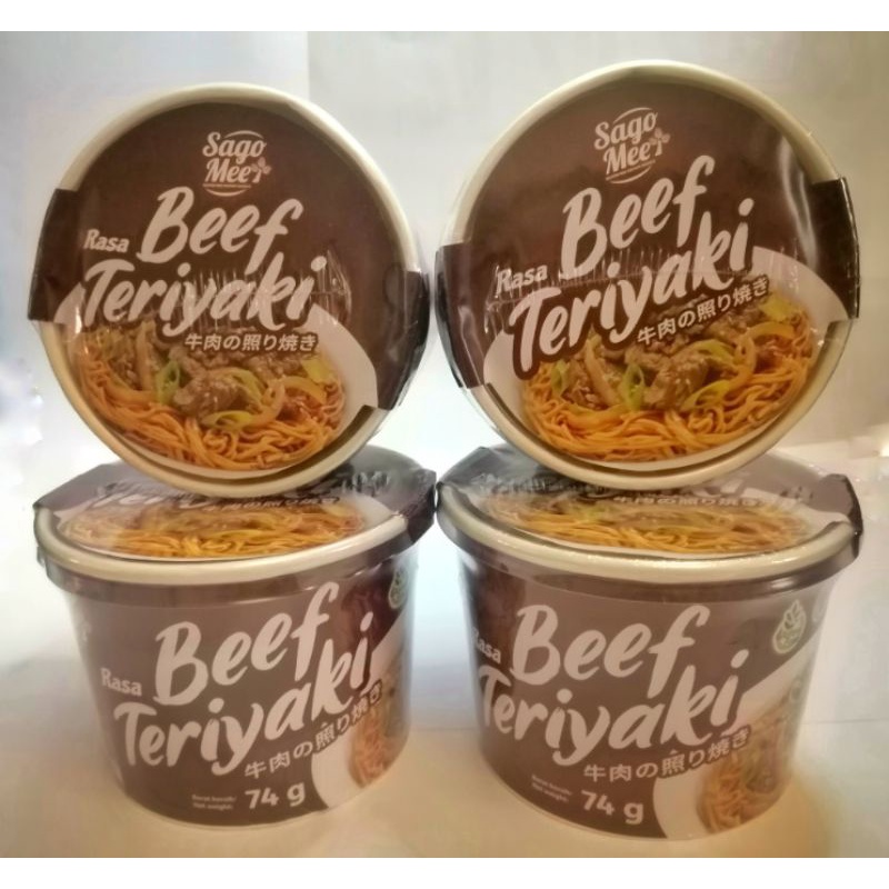 

SAGO MEE Paket 4 Cup BEEF TERIYAKI gluten free mie