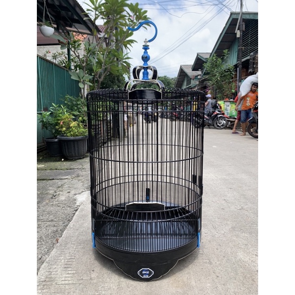 SANGKAR KANDANG MURAI EBOD JAYA HITAM LIS AKRILIK NO 3