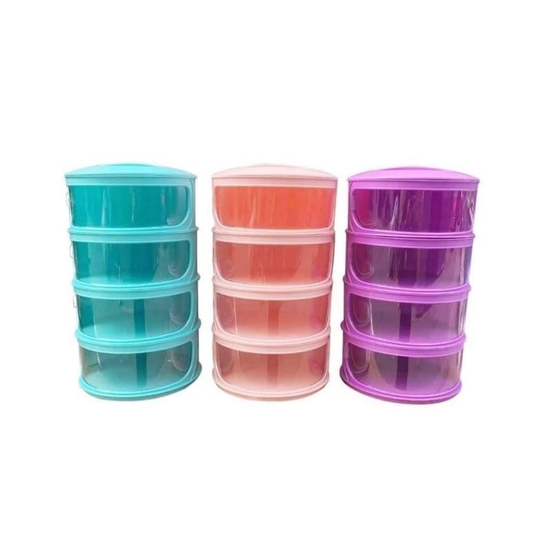 TUDUNG SAJI VIRAL 4 SUSUN Rak Penutup Makanan Anti Debu Storage Modern