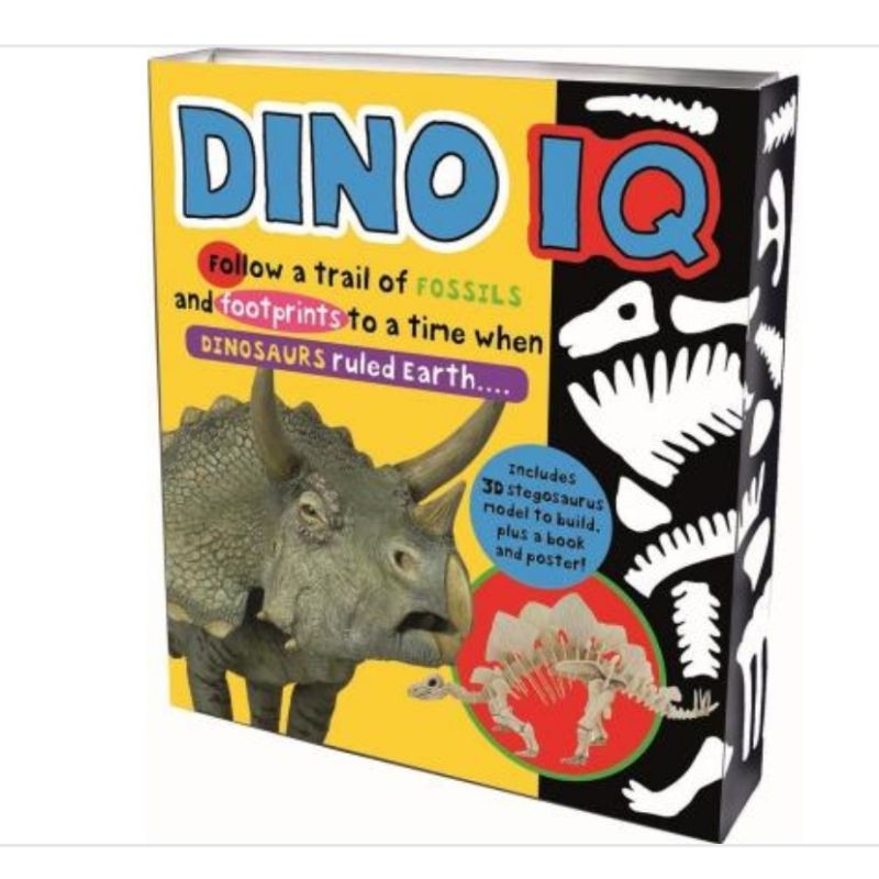 PRIDDY BOOKS "BOX SET DINO IQ" Includes Book, 3D Model, Poster