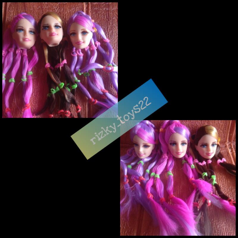 Kepala Boneka Barbie Kuncir