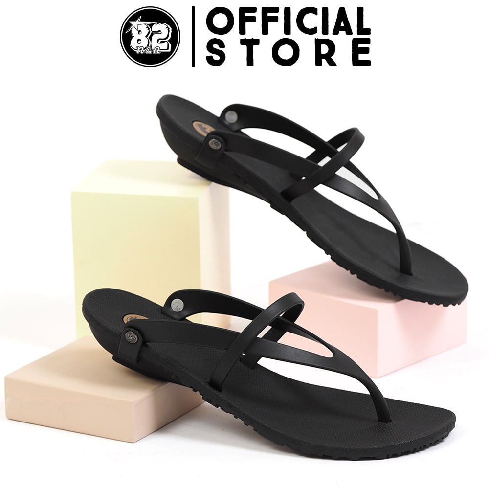 Camou Sendal Sandal Jepit Tali Wanita Bahan Full Karet Original Sabina - Hitam