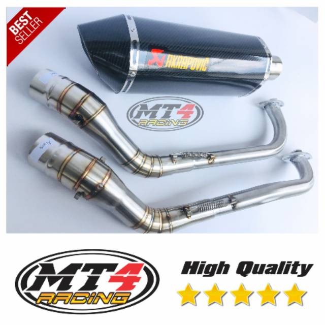 Knalpot Racing Akrapovic Evo layang fulset Nmax Aerox 155 Lexi Vario 125 PCX 160