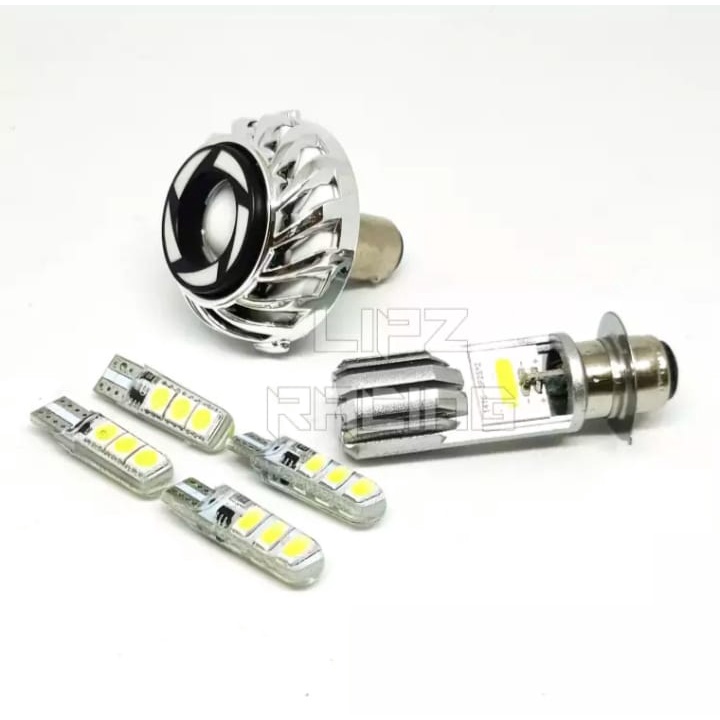 LAMPU LED/BOHLAM LED PAKET_BOHLAM DEPAN+SEIN JELLY KEDIP 4PC+STOP PROJIE_UNIVERSAL SEMUA MOTOR