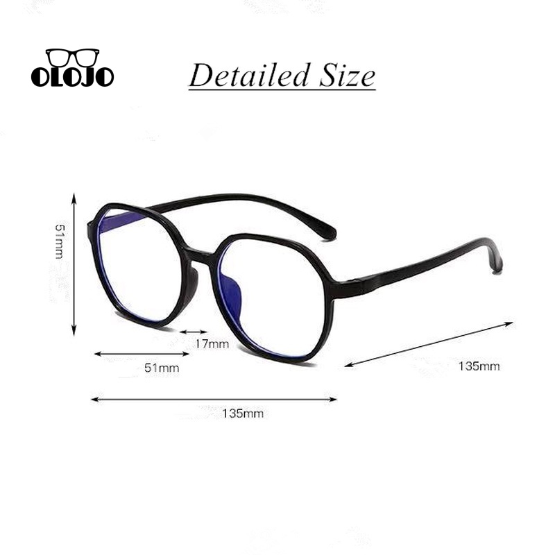 【COD】Kacamata Korea Wanita Kacamata Anti Radiasi/Black Frame Anti Blue Light Clear Lens Glasses for Women Retro Eyewear ol2