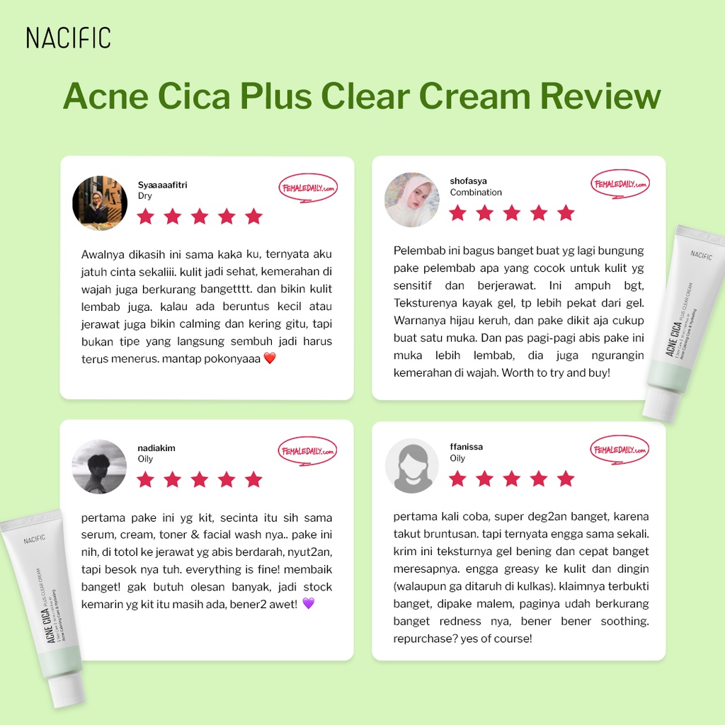 Nacific Acne Cica Plus Clear Cream Skin care 50 ml