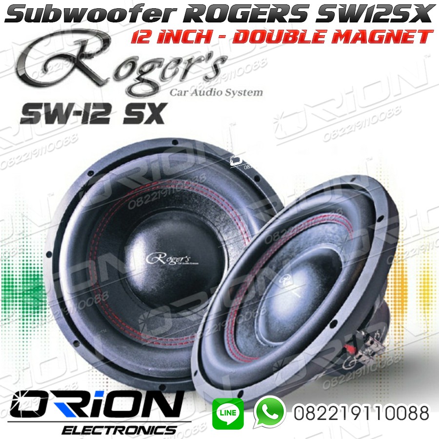 Subwoofer Double Dobel Dual Magnet ROGERS SW12SX Subwoofer 12 inch