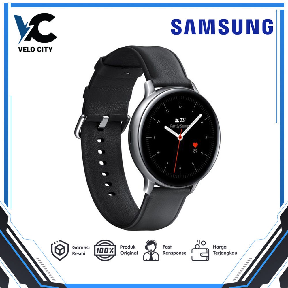 Samsung Watch Active 2 44mm Stailess Silver Strap Black