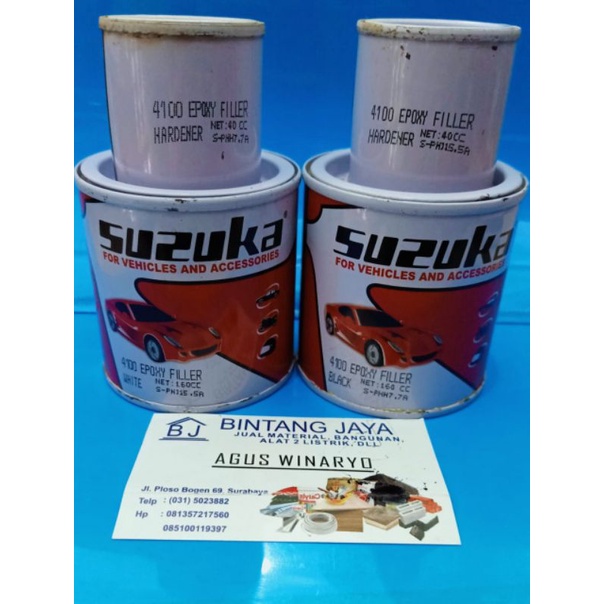 EPOXY SUZUKA HITAM/PUTIH 200GR