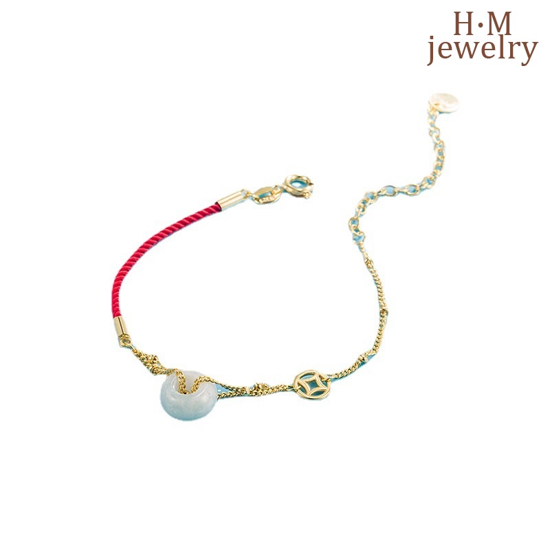 Gelang Tangan Rantai Sterling Silver 925 Aksen Batu Emerald / Mutiara Imitasi Untuk Wanita