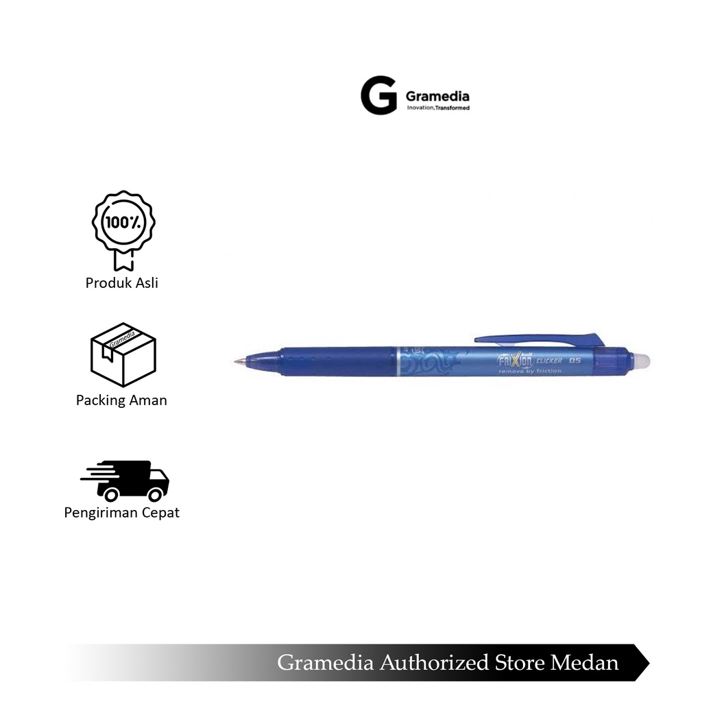 

Gramedia Medan - PILOT BALLPEN FRIXION CLICKER BLRT FR 05 BLUE