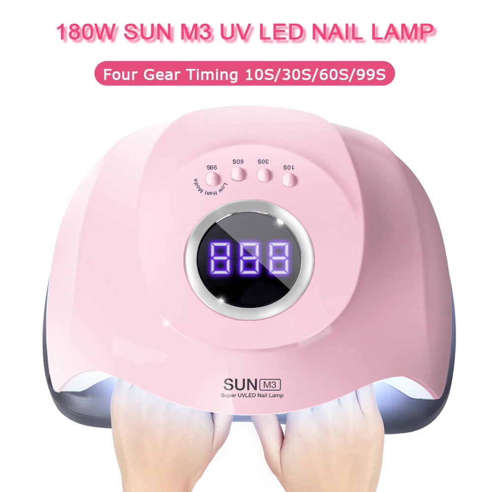 BISA COD Alat Kecantikan Pengering Kutek Kuku UV LED Nail Dryer 45LED 180W - RainSolid SUN-M3