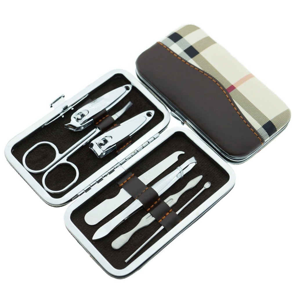 [ BISA COD ] Peralatan Menicure 7in1 Mini Stainless Stell Gunting Kuku Portable Tools Set