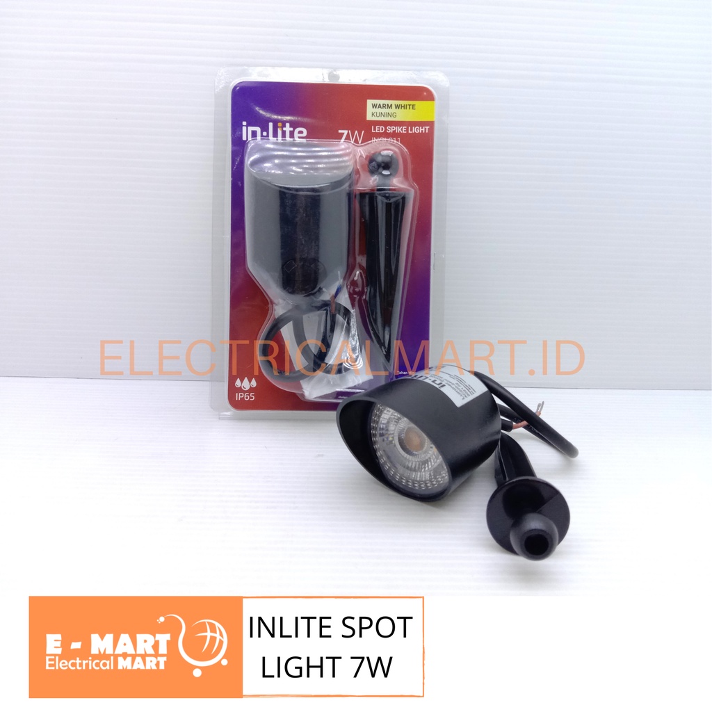 INLITE Lampu Sorot Tancap Tanam LED 7W / Lampu Spotlight IP65 KUNING