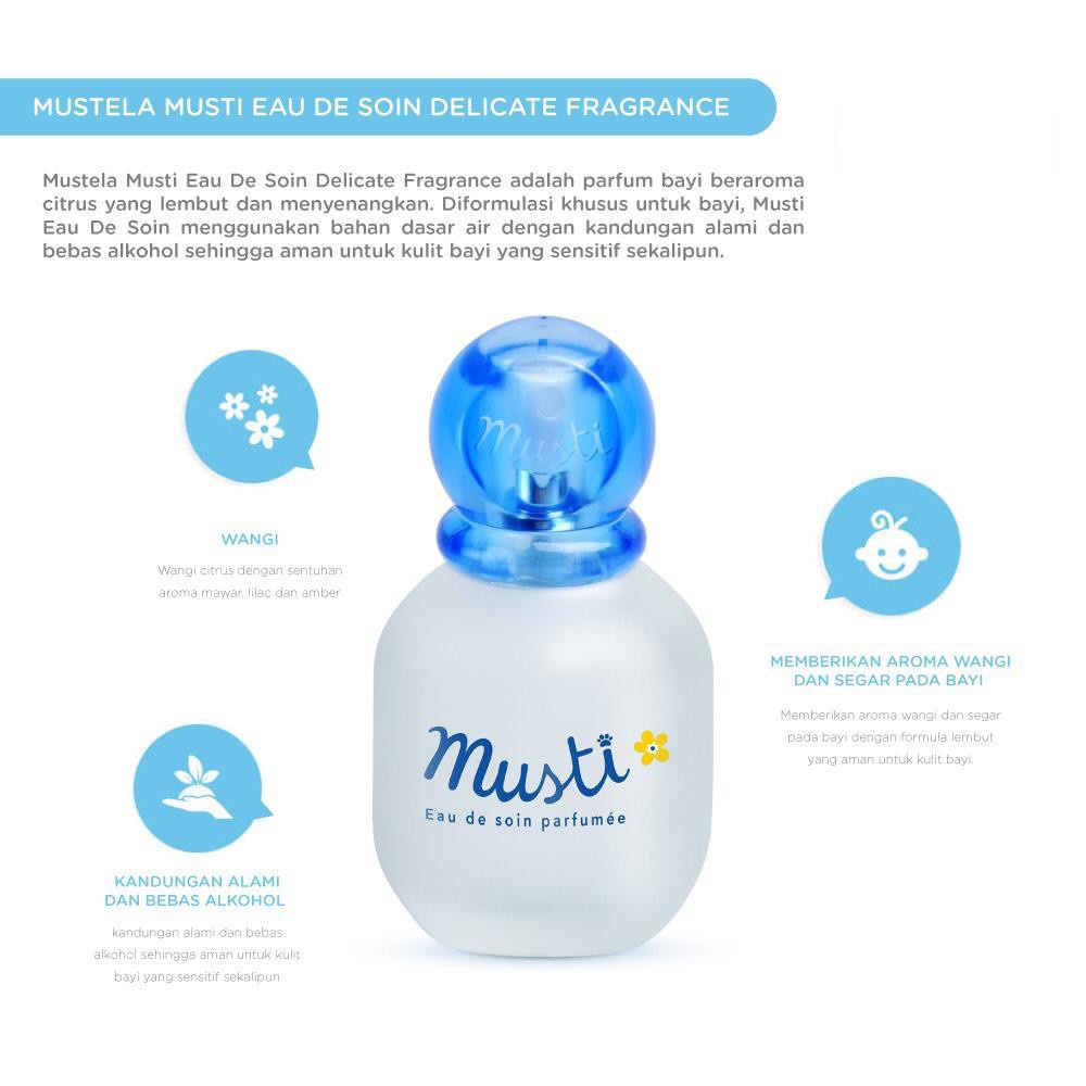 [PROMO] Mustela Musti Eau De Soin Delicate Fragrance Parfum Bayi 50ml