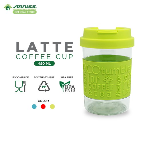 Arniss Latte Coffee Cup DC 0805 Botol Minum  Plastik  
