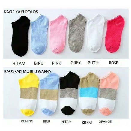 ✅COD CUCI GUDANG Kaos Kaki Ankle Kaos Kaki Cute Kaos Kaki Motif Kaos Kaki Semata Kaki