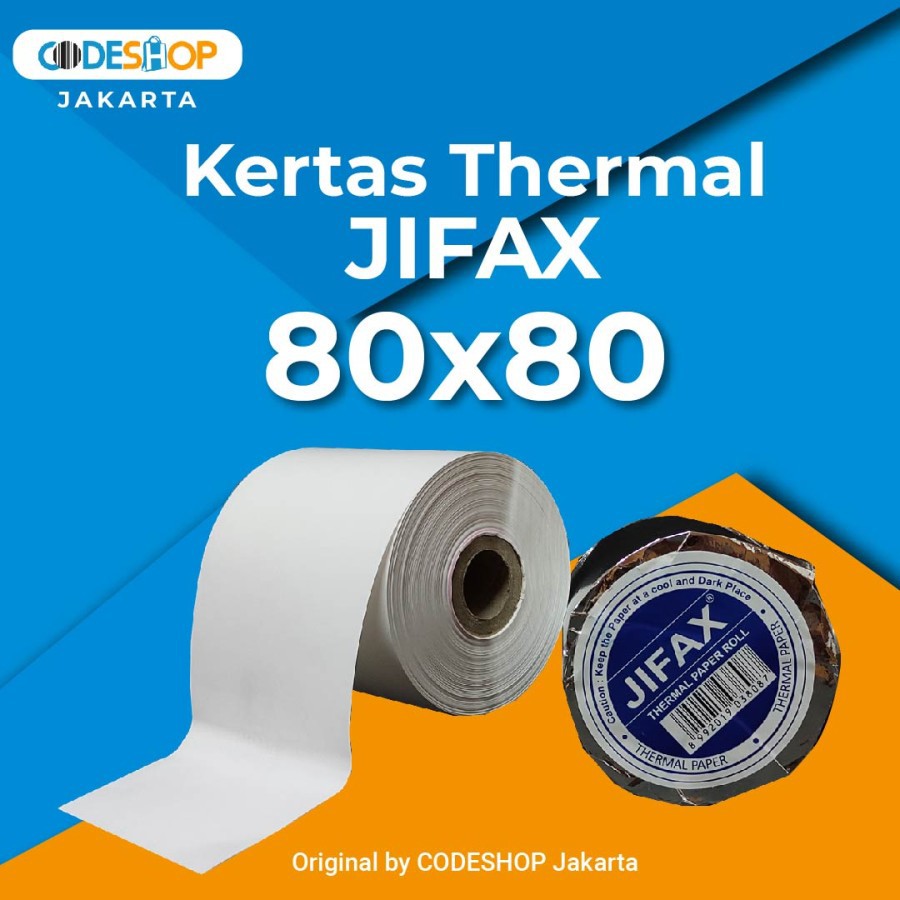 

KERTAS THERMAL JIFAX 80X80 KERTAS ROLL KASIR 80X80