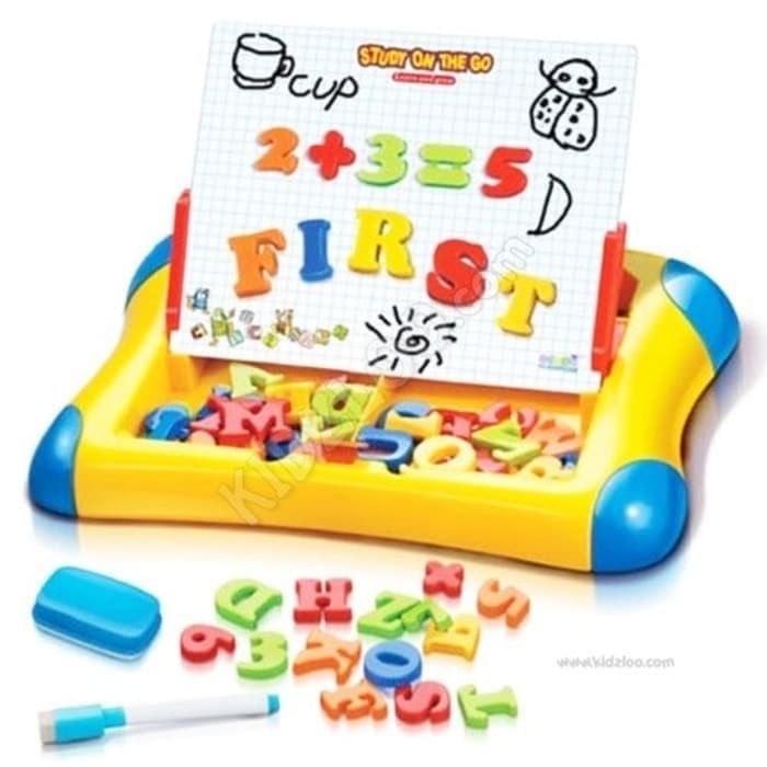 Mainan Edukasi Magnetic Learning Case Drawing Board 2 in 1/classroom