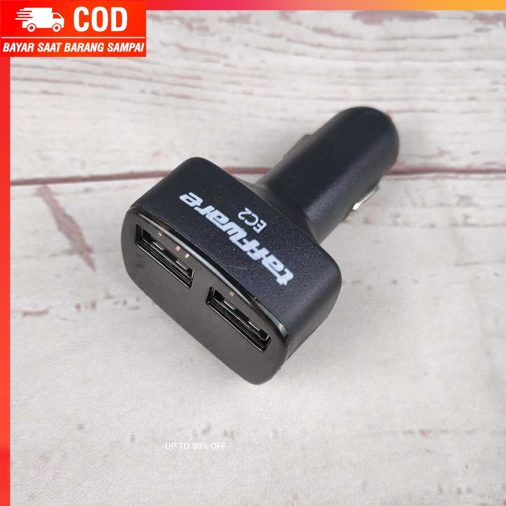 (100% BARANG ORI) Taffware Dual USB Car Charger with LED Display - EC2