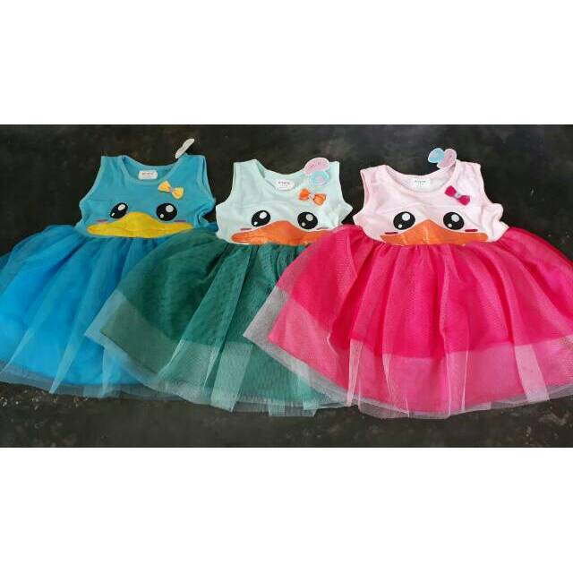 Baju/dress anak amena pesta duck