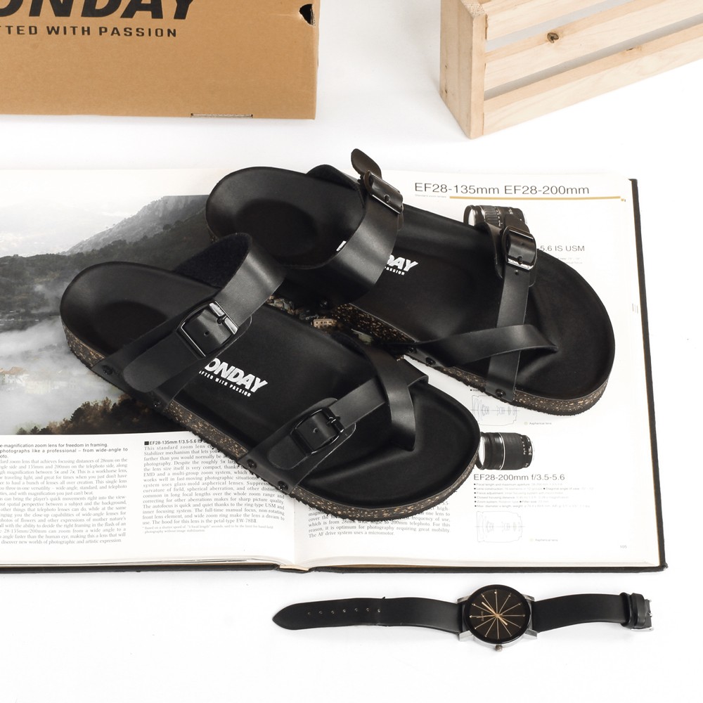 JACK FULLBLACK |ManNeedMe x Monday| Sandal Jepit Pria Casual ORI