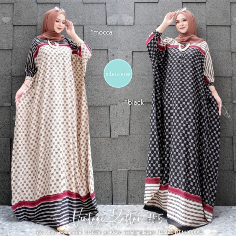 VINTAGE KAFTAN #2 #3 #4 #5 #6 ORI BY EDELWEISS // EFITA UNIQUE // KAFTAN JUMBO RAYON LUXURY  LD 136 