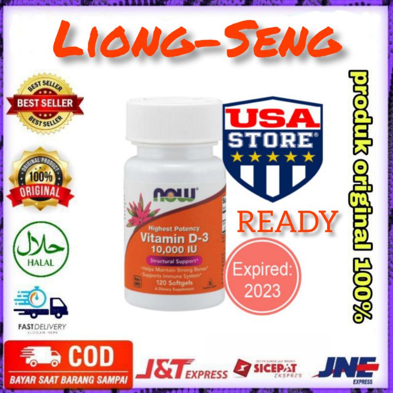 (Ready Stok) NOW FOODS VITAMIN D3 1000 2000 5000 10000 IU