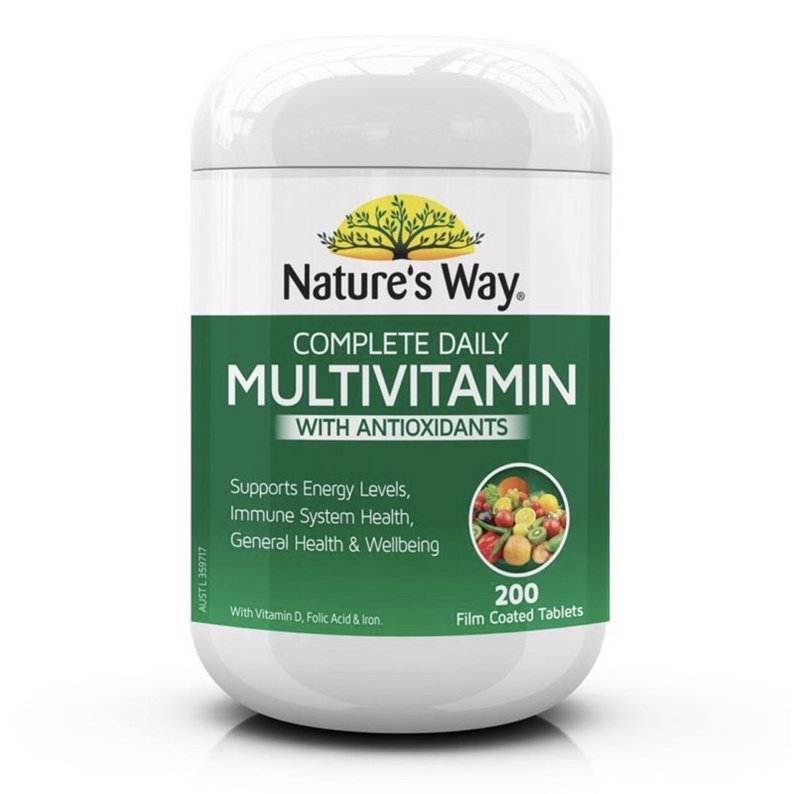 (BISA COD) Nature's Way Complete Daily Multivitamin 200 Tablets