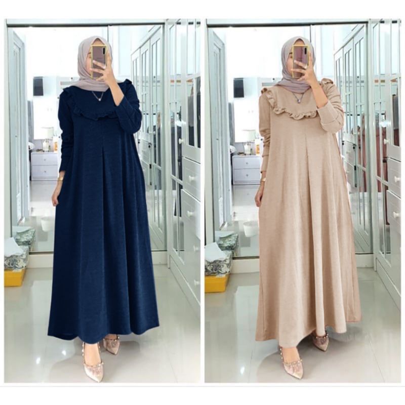 Zola Maxy - Gamis Babyterry Import LD105+ / Kantong Samping / R.26 - 277-6121